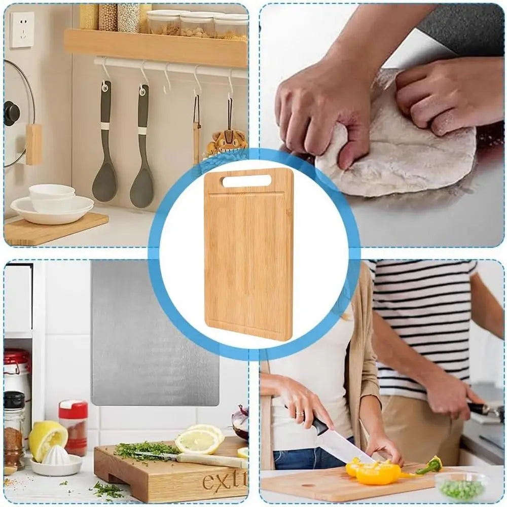 Bamboo Cutting Boards for Kitchen Household Thickened Double Sided Food Grade Portable Fruit Meat Chopping Kneading Dough Board