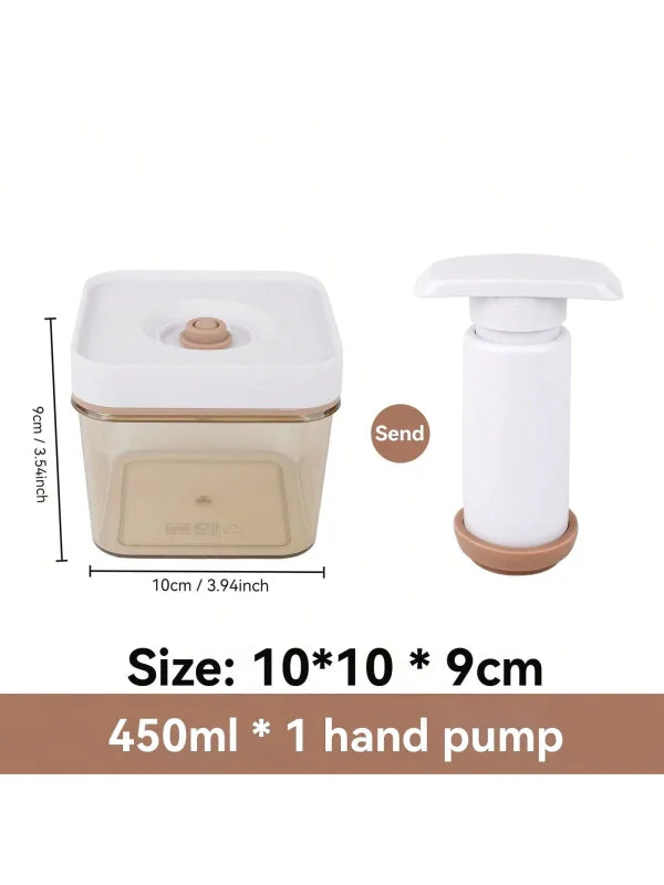 Vacuum Seal Container Moisture-Proof Food Storage Container with Dustproof Lid for Coffee Beans Cereals Rice Storage Box