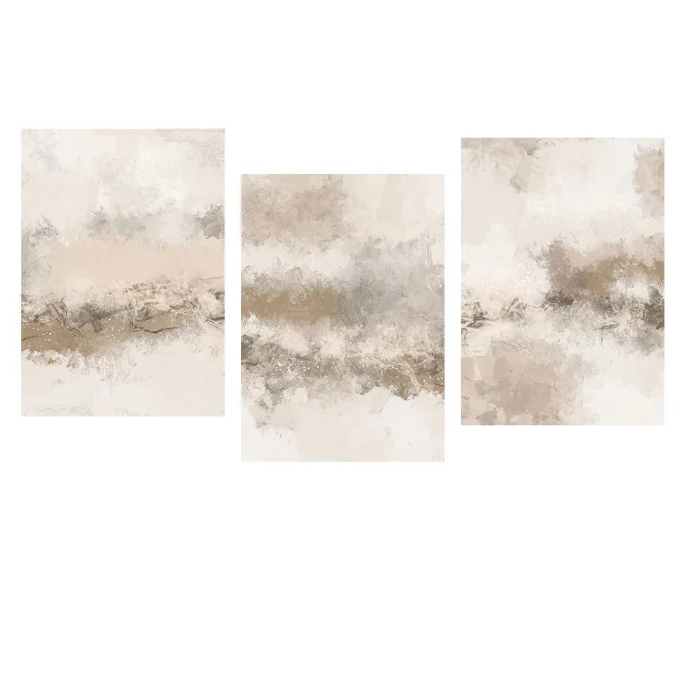 Scandinavian Minimalist Wall Art Neutral Abstract HD Canvas Oil Painting Poster Print Home Bedroom Living Room Decoration