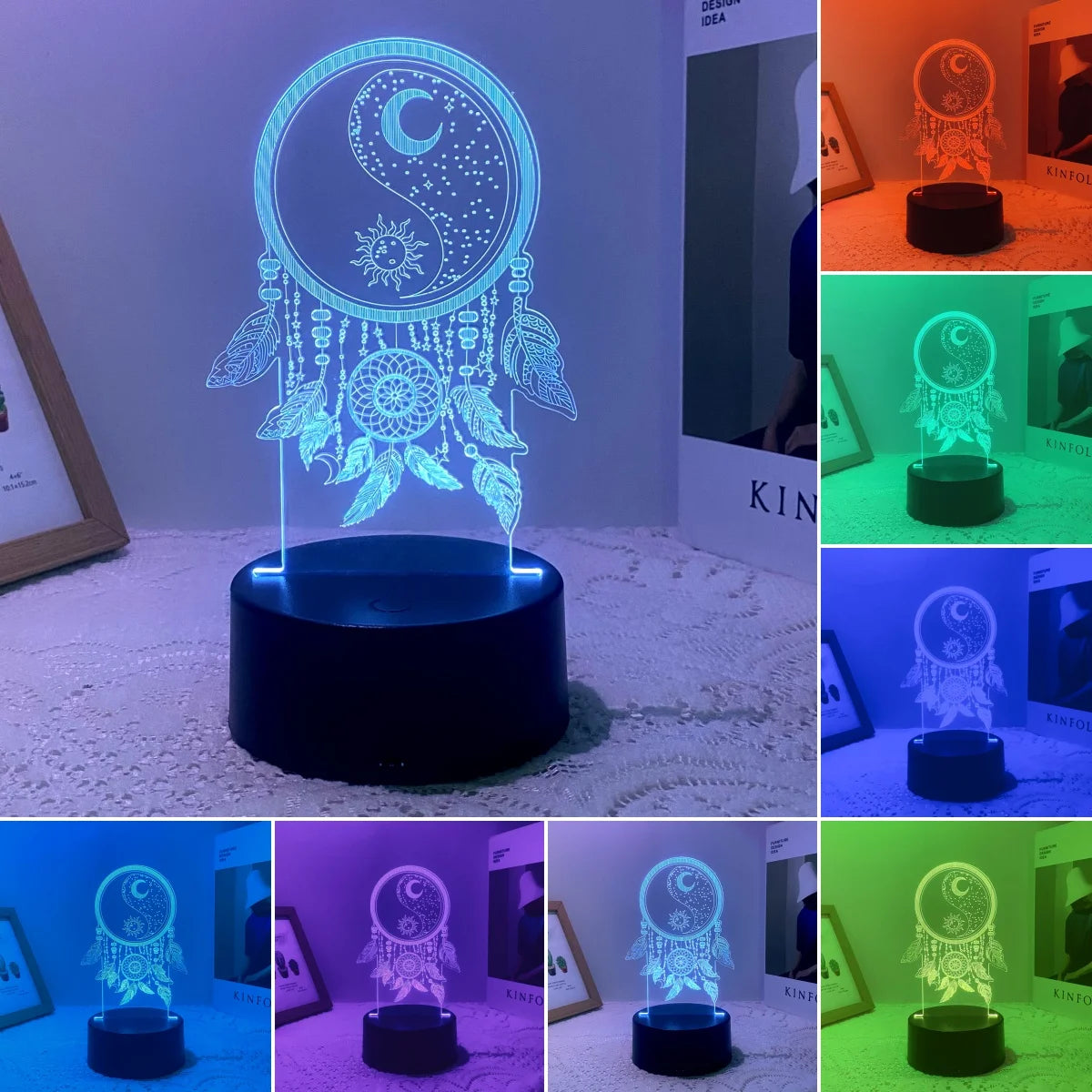 1pcs3D fishing net night light, USB creative dream decorative night light, birthday Christmas gift to friends and relatives.