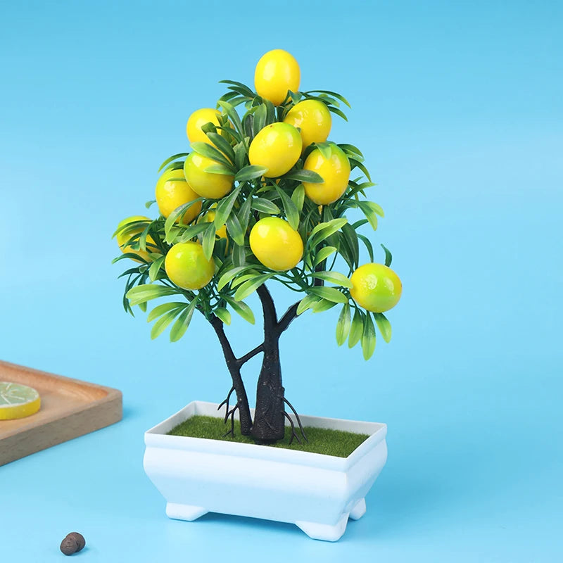 Artificial Lemon Plants Potted Fake Flower For Home Party And Garden Decoration Artificial Lemon Tree