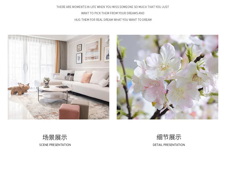 4 Fork Artificial Cherry Blossom Branches Fake Flowers  Plastic Flowers Wedding  Arches Leading Simulation Flowers