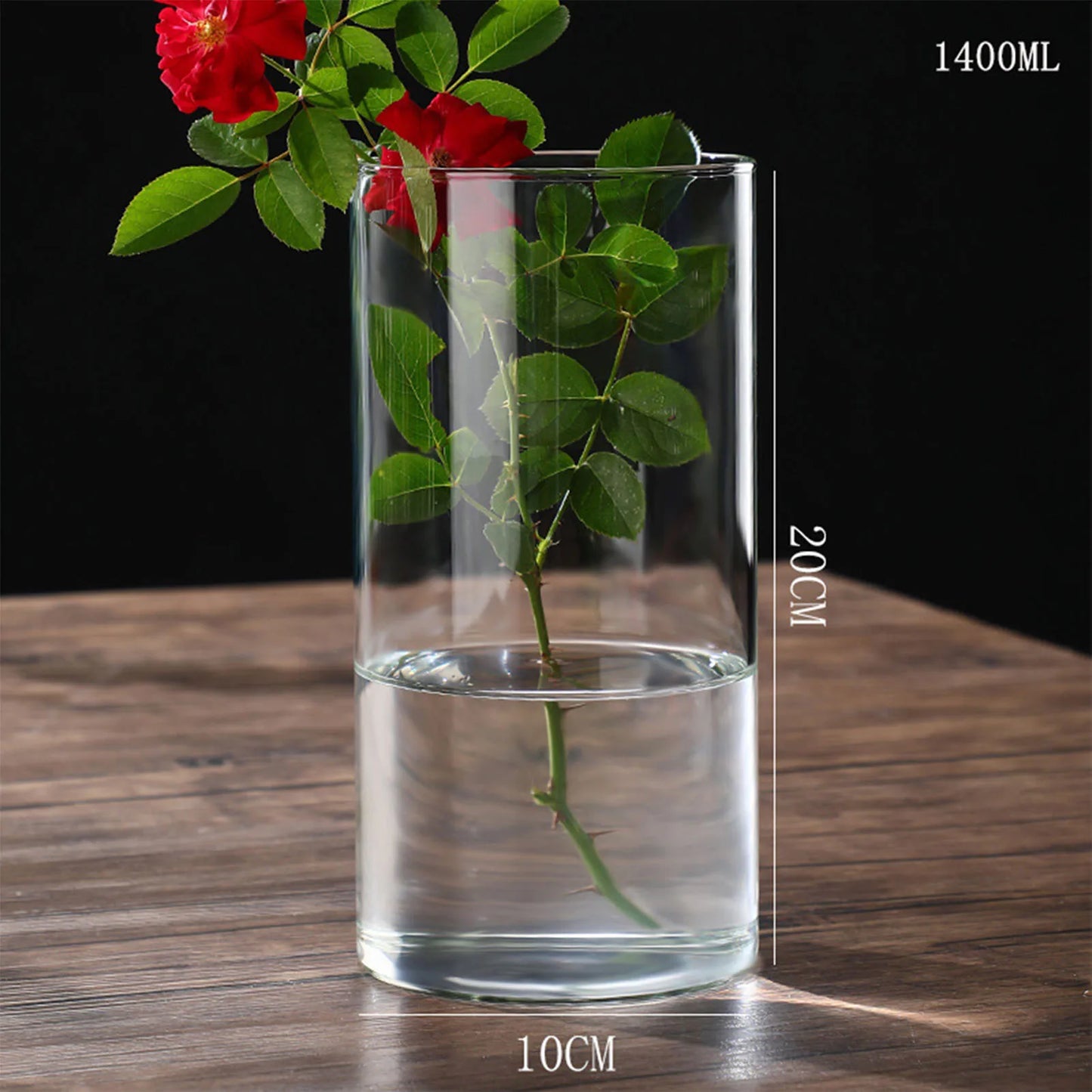 Simplism Glass Hydroponic Vase Modern Small Cylinder Flower Centerpiece Vases Use for Wedding Decor accesorios para jardin