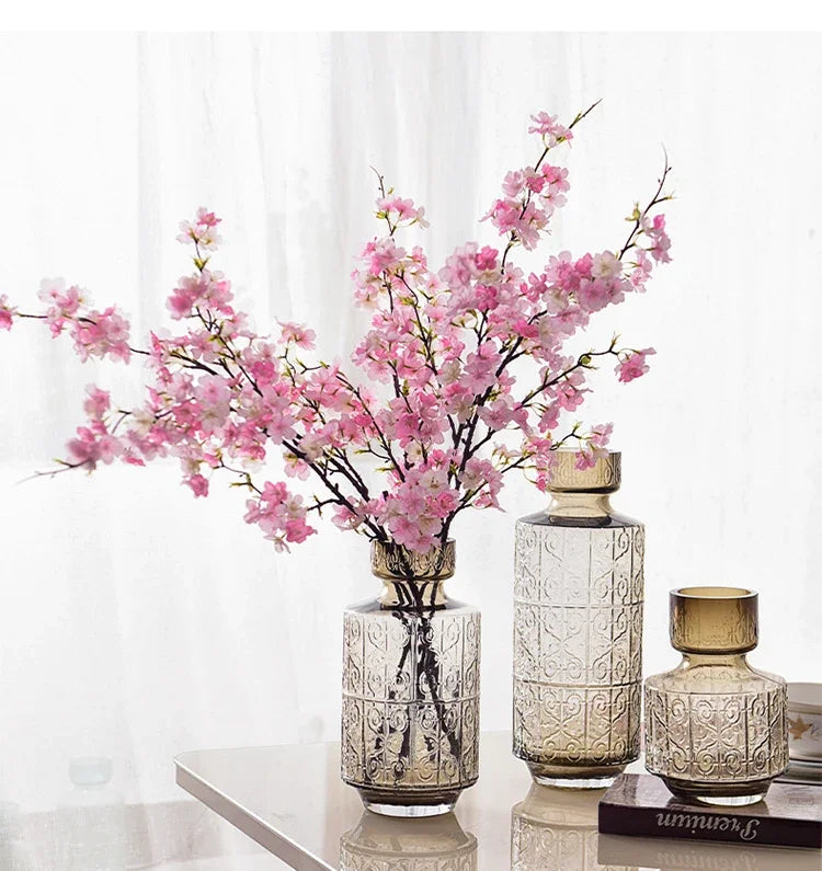 Artificial Cherry Blossom Branches, Silk, Pink, White, Fake Plant, Living Room, Home, Wedding Arch, DIY Decorative Floral, 109cm