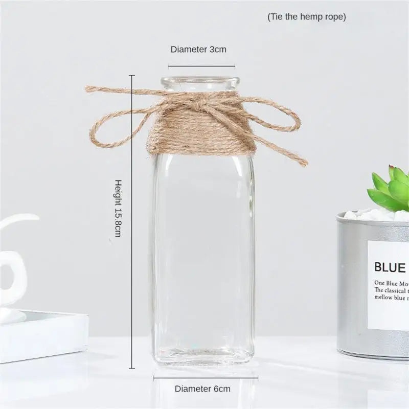 Glass Vase Thickened And Wear Resistant High Quality Thickened Glass Home Decoration Flower Ornaments Flanging Design Circular