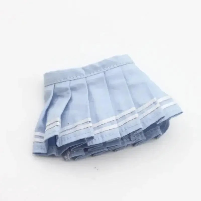 Mini Doll Clothes Outfit Accessories For 15-17cm Labubu V1 V2 V3 Labubu Uniform Set Outfit Skirt and Sweater Sunglasses Clothing