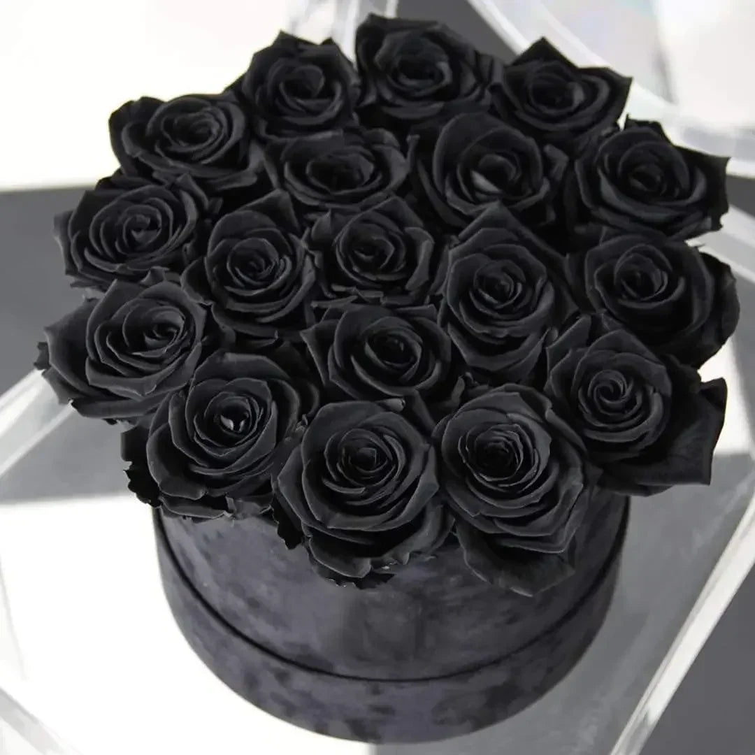 12 PCS Artificial Flowers Roses Silk Flowers Fake Long Stem Artificial Black Roses for Home Party Halloween Decorations