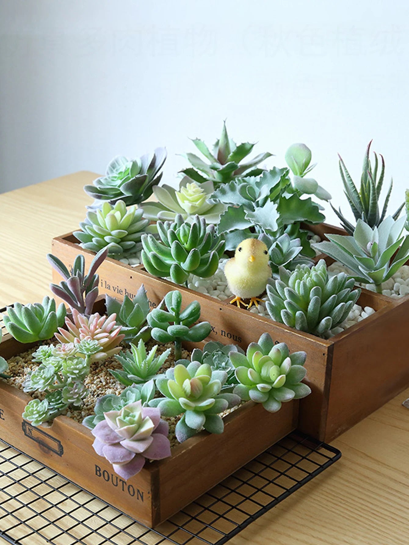 2/5/10pcs Artificial Succulent Plants Double Flocked Succulents Realistic Textured Cactus Mini Faux Succulents Fake Plant Decor