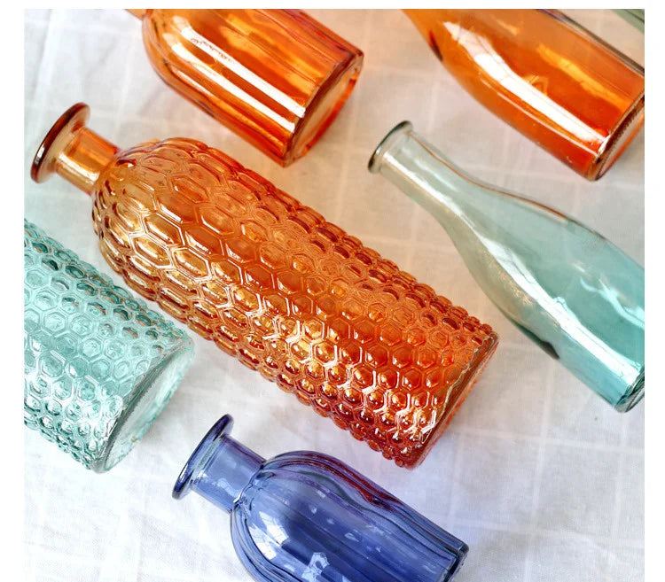 Glass Vase Living Room Decoration Small Fresh Flower Vases For Homes Table Bedroom Decor Modern Terrarium Home Accessories
