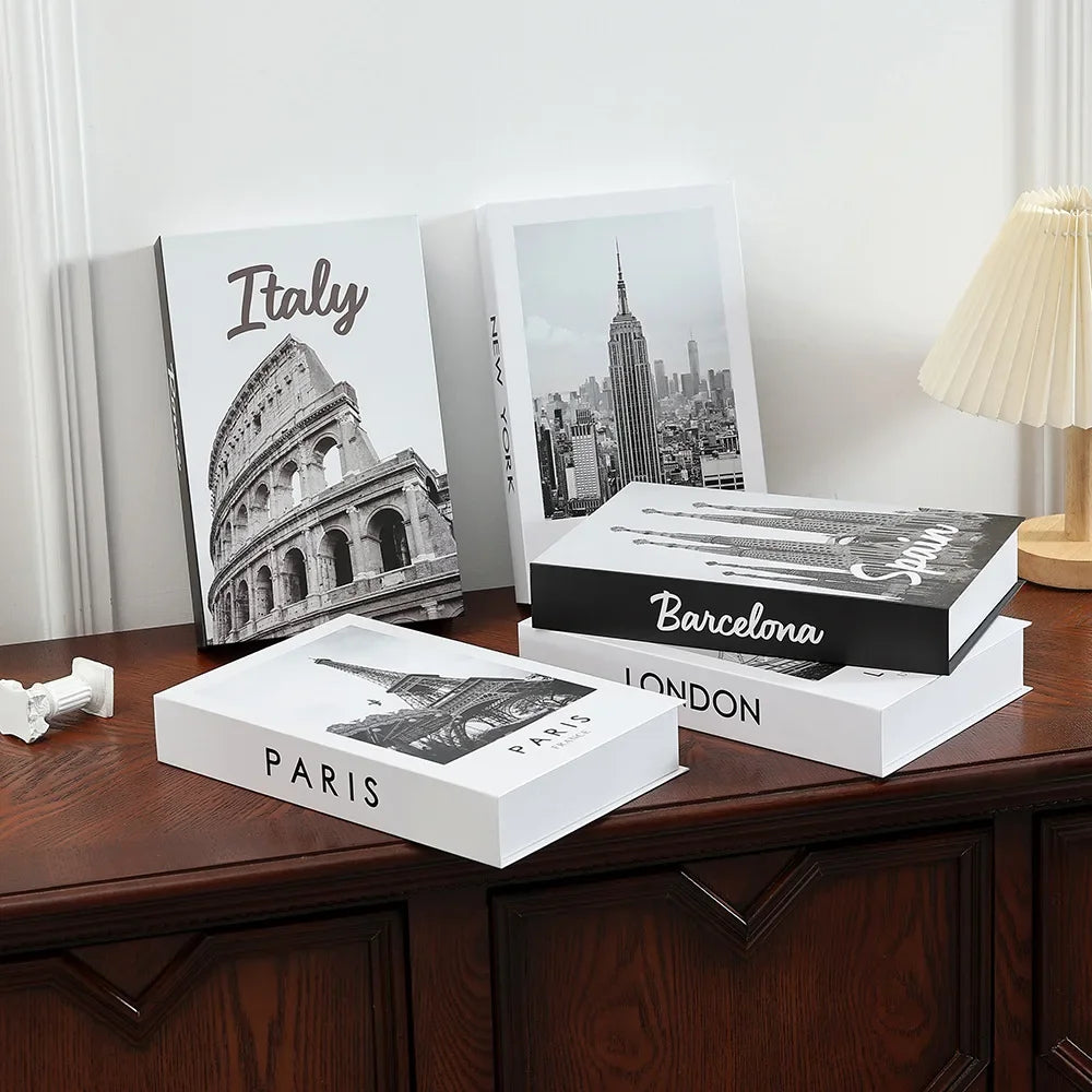Modern Simulation Books Decorations for Home Luxury Coffee Table Ornaments Living Room Study Soft Fake Book Decorations Gifts