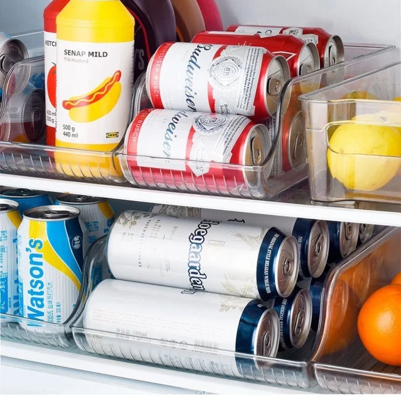 Refrigerator Organizer Bins Soda Cans Dispenser Beverage Bottle Holder Fridge Organizer Pantry Organizer kitchen Storage Rack