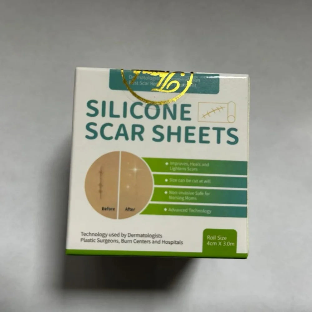 1 Roll = 4CM x 3M Silicone Scar Sheets Self-Adhesive Stretch Mark Tape Scar Cover Patch Reusable and Effective Skin Care Strips