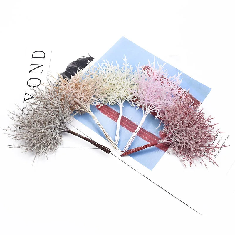 10 Pieces Fake Flowers Diy Christmas Decorations for Home Decorative Flowers Wreaths Artificial Plants for Decoration Floristics