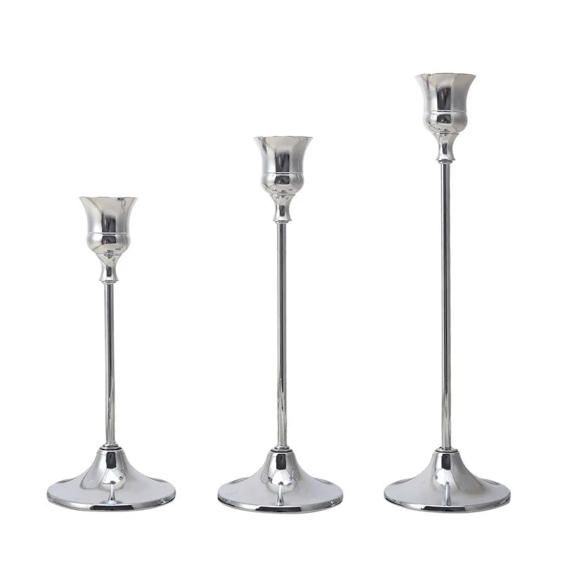 European style Metal Candle Holders Simple Golden Wedding Decoration Bar Party Living Room Decor Home Decor Candlestick