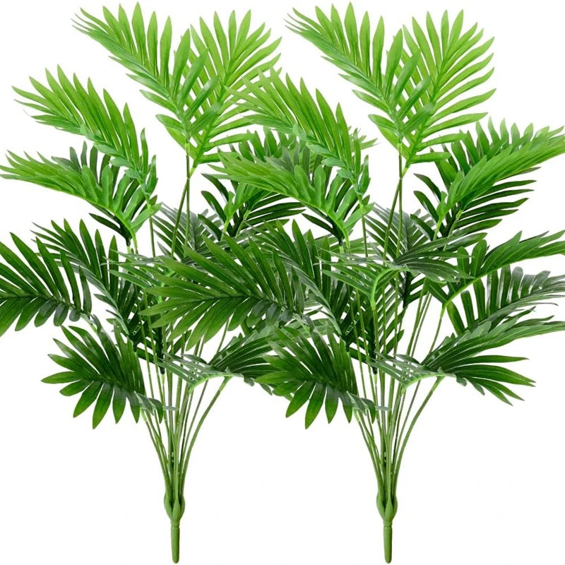 Artificial Areca Palm Tree Fake Plants Palm Leaf for Home Room Decor Tropical Leaves Greenery Family Office Indoor Outside Decor