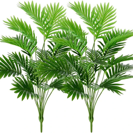 Artificial Areca Palm Tree Fake Plants Palm Leaf for Home Room Decor Tropical Leaves Greenery Family Office Indoor Outside Decor