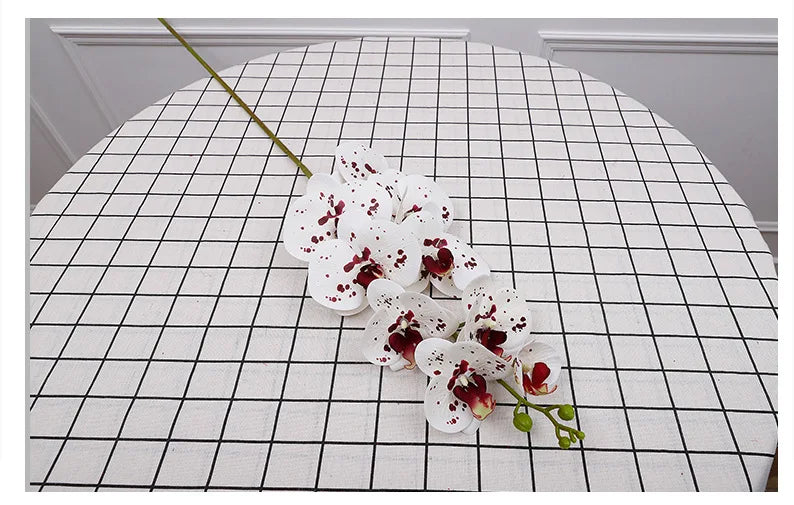 Artificial Butterfly Orchid Fake Phalaenopsis Flowers Artificial Orchid Stem Plants for Wedding Home Decoration
