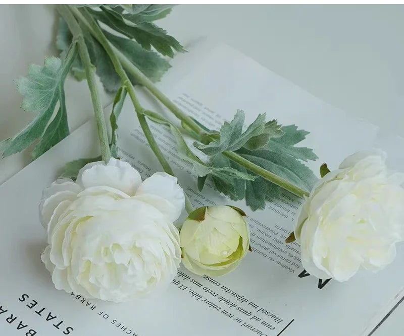 3 Heads Elegant Artificial Flowers Silk Peony Bouquet Home Decor Party Bride Wedding Decorations pink Fake peonies Plants