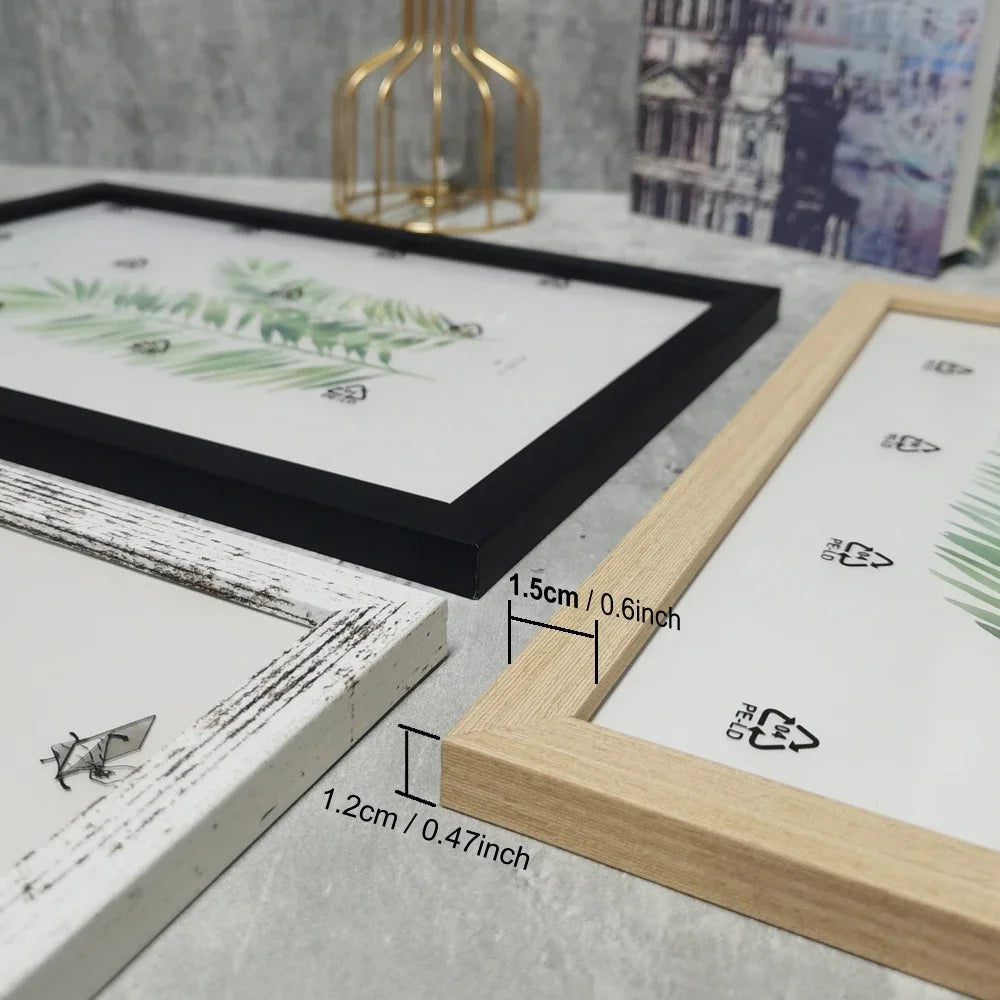 1Pcs Wooden Photo Frames For Picture Wall 10X15 15X20 20X25 A4 Pictures Frame Stand For Pictures Certificate Commemorative Gift