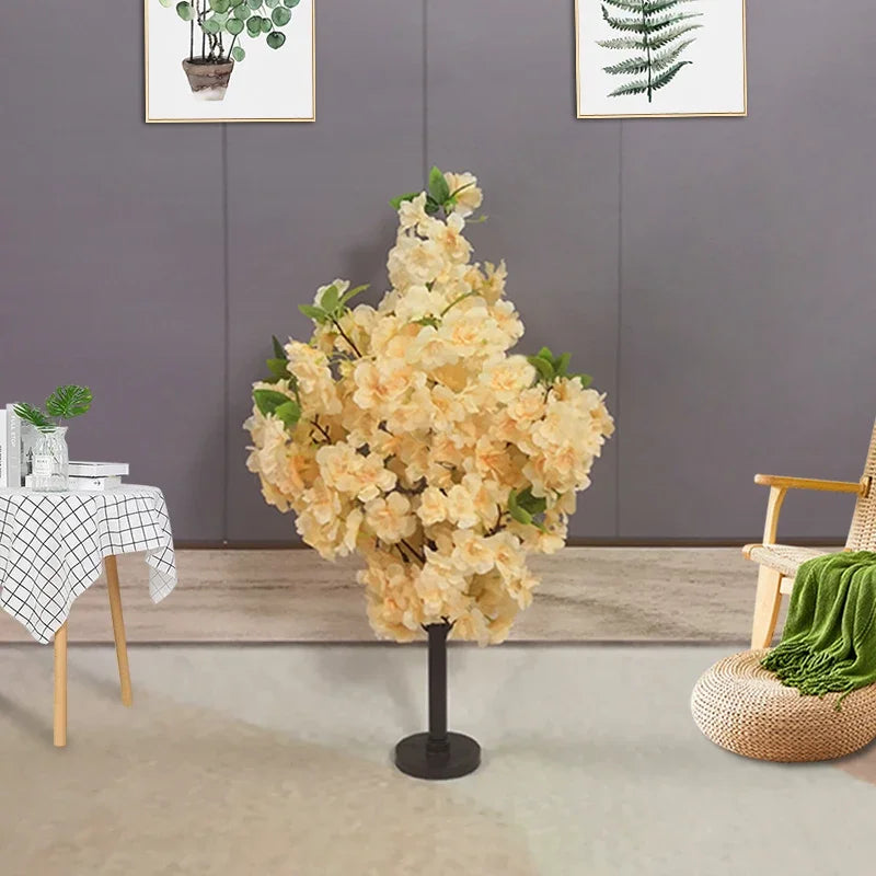 Artificial Cherry Tree Fake Plants Fake Tree Tabletop Living Room Pathway Guide DIY Party Wedding Decor Backdrop Home Decor