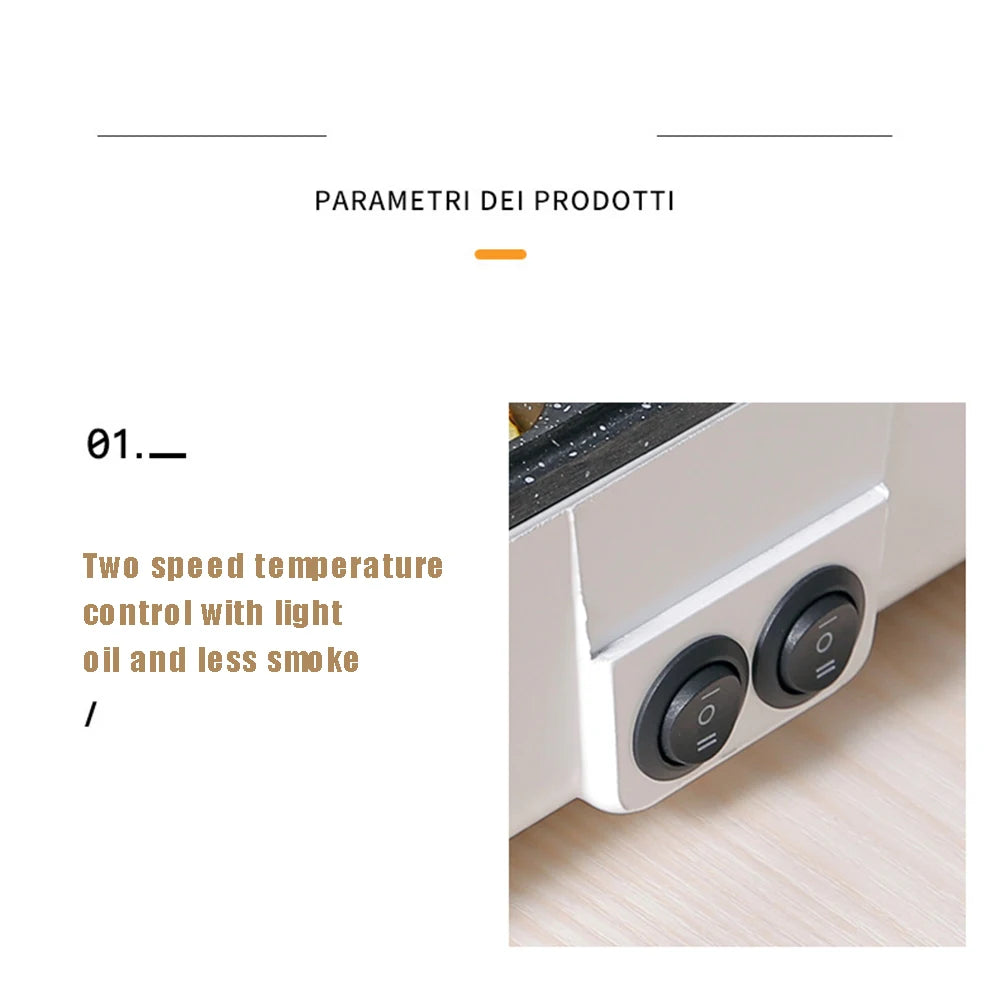 110V/220V 2 IN 1 Electric Hot Pot Cooker BBQ Grill Multicooker Electric Non Stick Plate Barbecue Pan Kitchen Cooking Pot 1200W