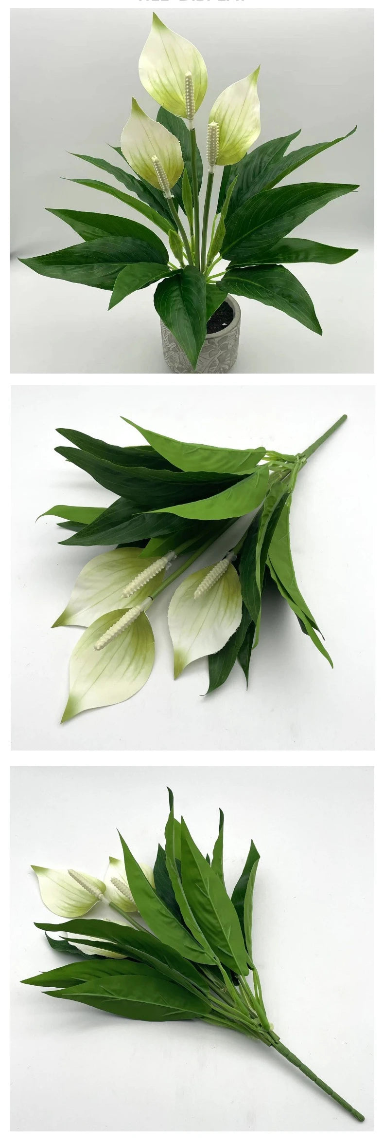 Artificial Green Plants Fake Anthurium  Potted Plants Desktop Ornaments Home Decoration Wedding Venue Decoration Fake Flowers