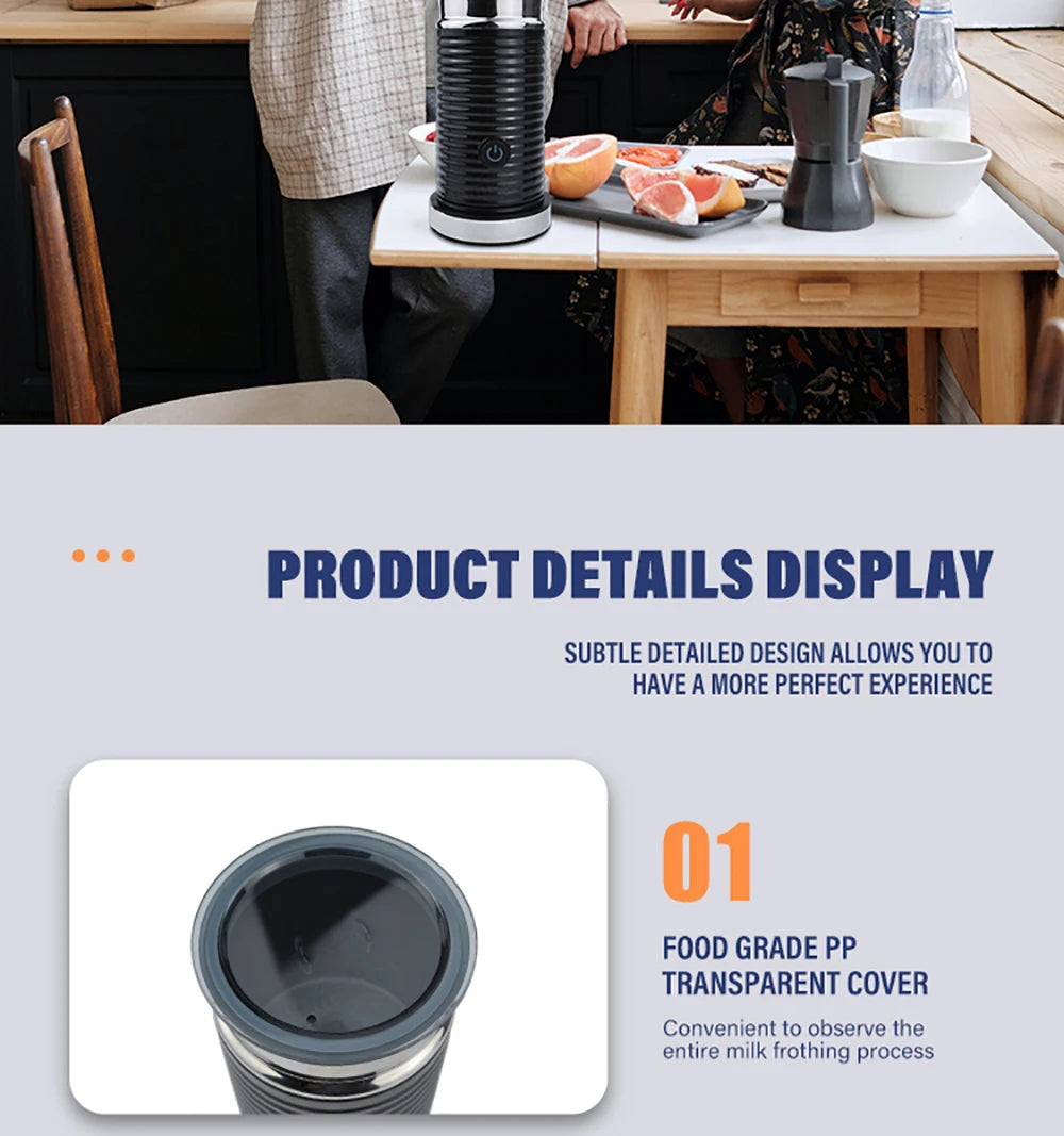 220V 500W Electric Milk Frother Cold/Hot Dual Effect Multifunction Foam Maker Latte Cappuccino Chocolate Automatic Milk Foamer