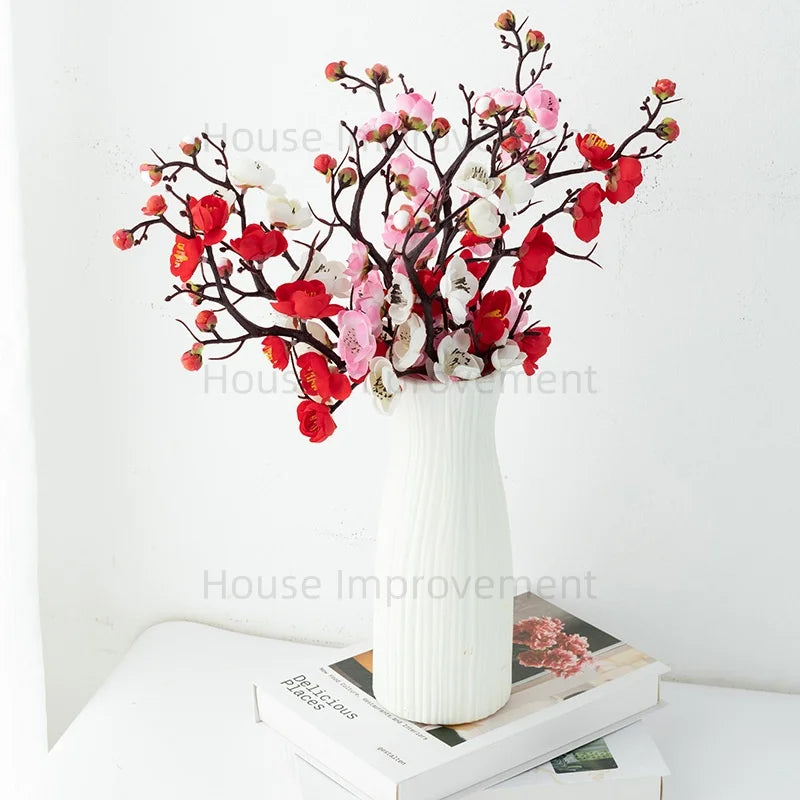 Artificial Plants Bonsai - No Pot Blossoms Artificial Plant Small Tree Fake Flowers Table Ornaments Home Decoration Hotel Garden