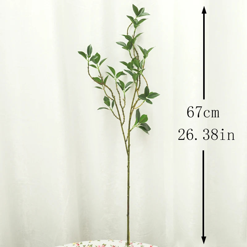 Artificial Plants Green Long Tree Branch Fake Flowers Living Room Home Decor Home Wedding Table Wall Decoration Photo Props