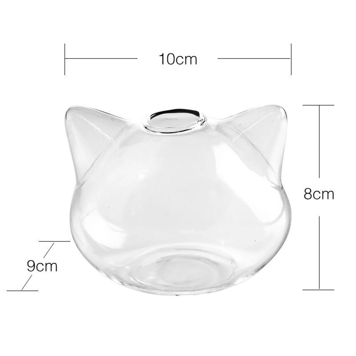 Cartoon Cat Glass Vases Hydroponic Landscape Holder Succulent Terrarium Planters for Tabletop Succulent Air Plant Planter