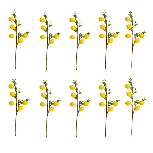 1/3/5/10pcs Simulation Lemon Branch Artificial Flowers Home Photography Props Fake Plants Lemon Fruit Home Flower Arrangement