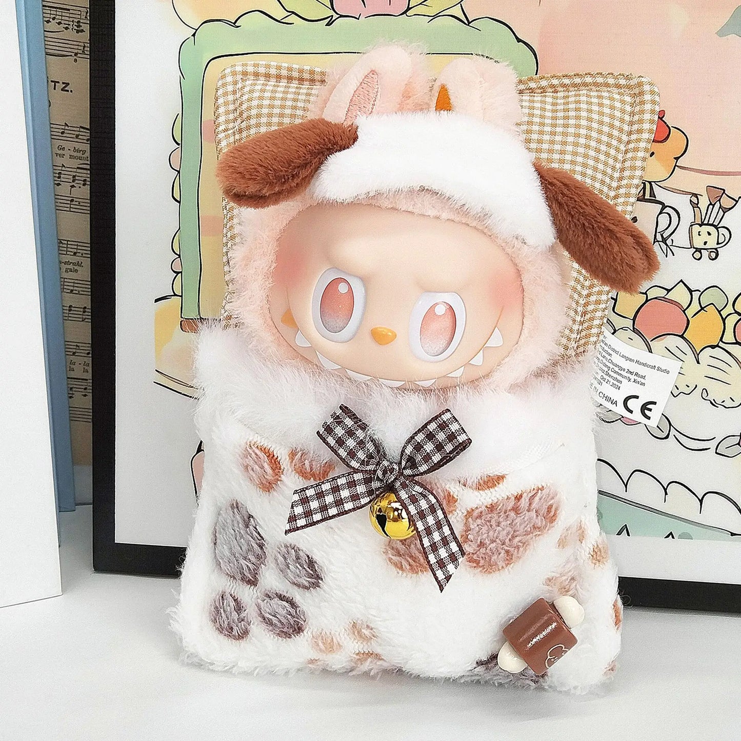 Labubu's Third-generation Baby Clothes, Labubu 3.0 Baby Clothes, Sitting Party Clothes, Blind Box Clothes, 17cm