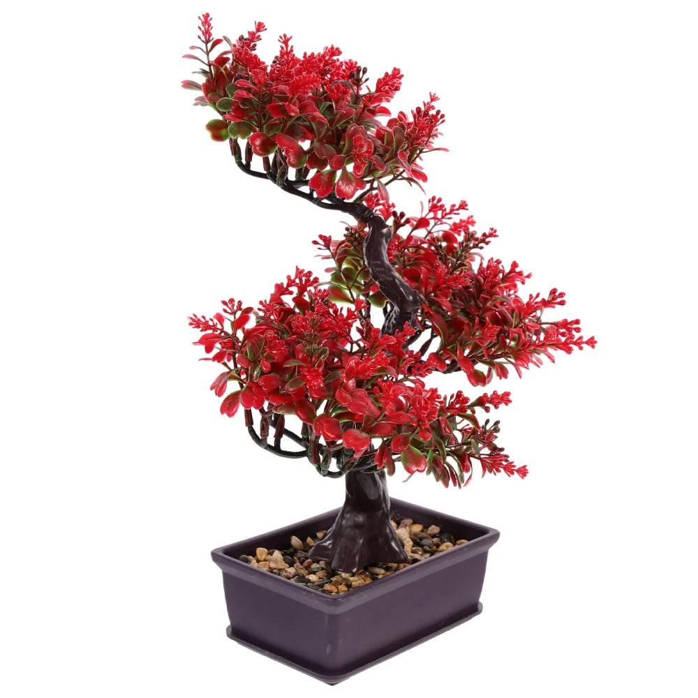 Fake Potted Plants Fake Greenery Plant Artificial Potted Flowers Faux Plants Tree Simulation Guest Garden Table Decor
