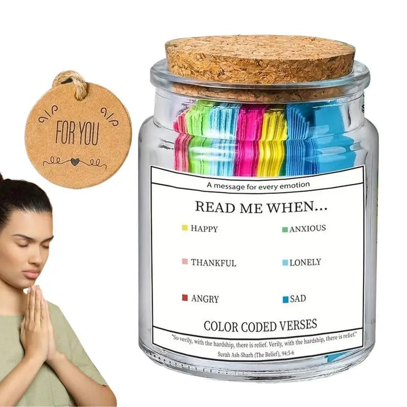 Quran Verse Jar Expresses Emotions And Feelings Glass Prayer Jar With Colored Quran Verses Muslim Prayer Jar Gifts Box