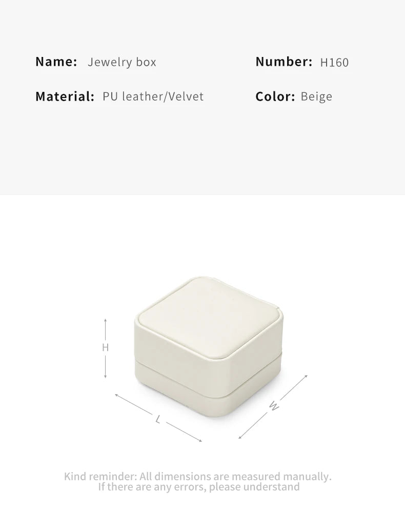 Oirlv Jewelry Box Jewelry Organizer Ring Earrings Necklace Pendant Bracelet Storage Box Packaging Box Gift Case for Wedding