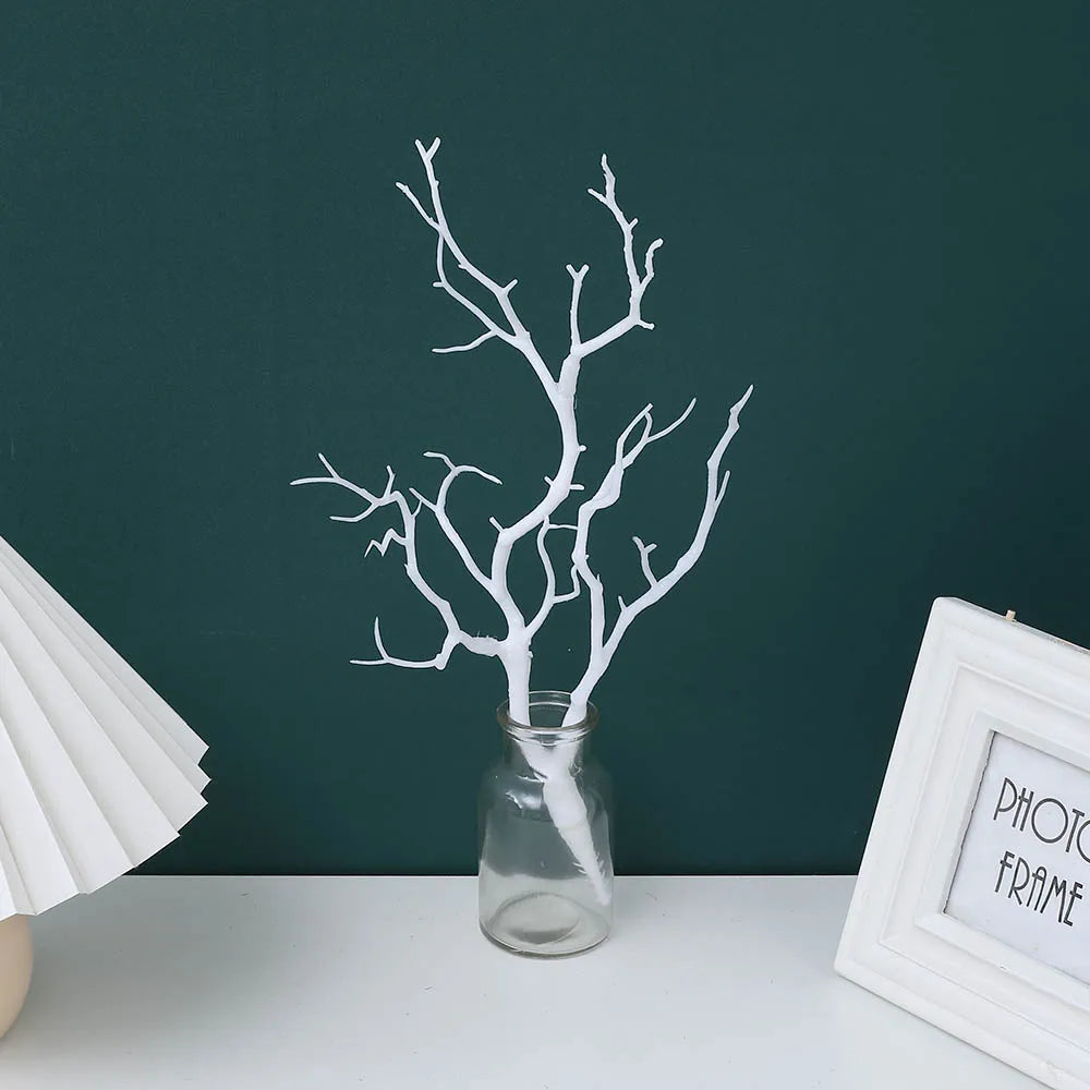 35CM Tree Branch Artificial Plants Plastic Antler Shaped Autumn and Winter Home Table Decor Fake Wedding Christmas Decoration