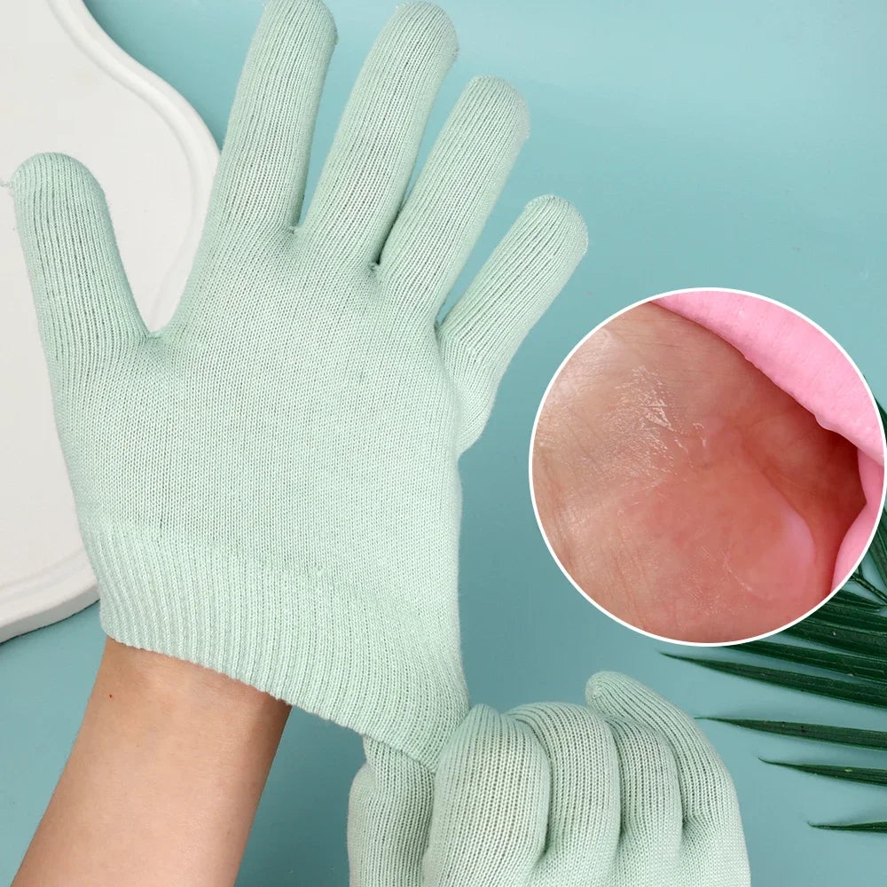 Reusable Moisturizing Mask Socks Exfoliating Anti Crack Silicone Protective Gloves Dry Dead Skin Remover Hand Foot Care Tools
