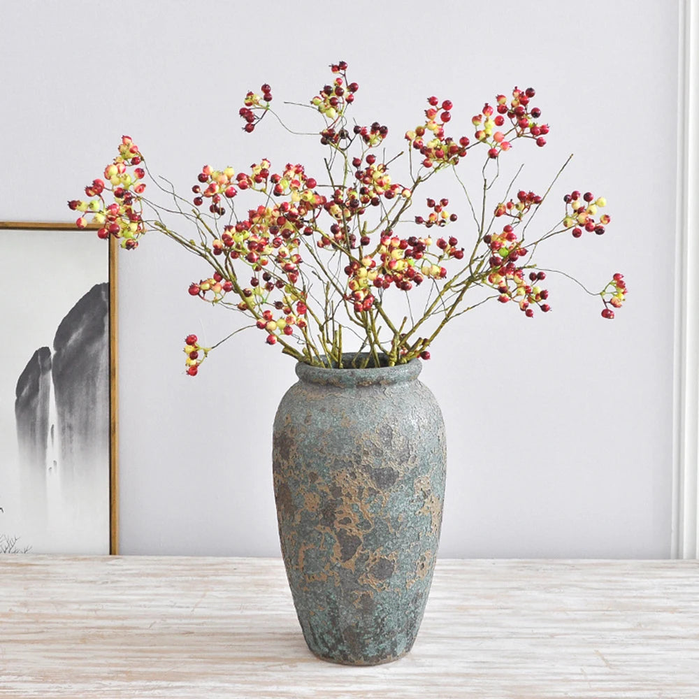 1 Branch Simulate Tree Fruit Flower Plant Branch Arrangement DIY Home Decoration