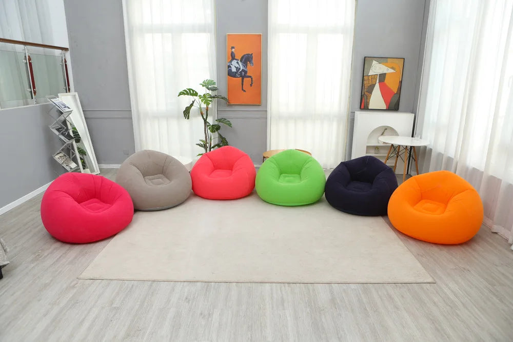 1pc Thickened Inflatable Spherical Lazy Sofa Lounge Chair, Outdoor Inflatable Lazy Sofa Lounge Chair, Plush Sofa (Without Air Pu