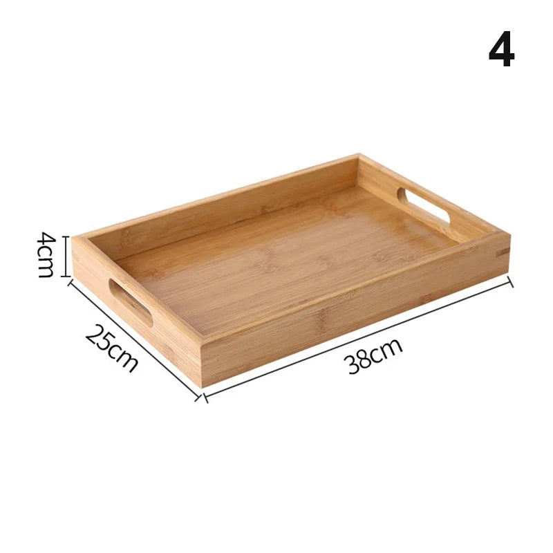 Bamboo Wooden Rectangular Tea Solid Wood Tray trays serving tray Kung Fu  Cup Tray Wooden Hotel Dinner Plate