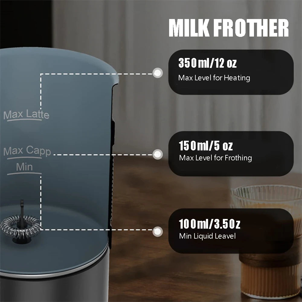 220V 500W Electric Milk Frother Cold/Hot Dual Effect Multifunction Foam Maker Latte Cappuccino Chocolate Automatic Milk Foamer