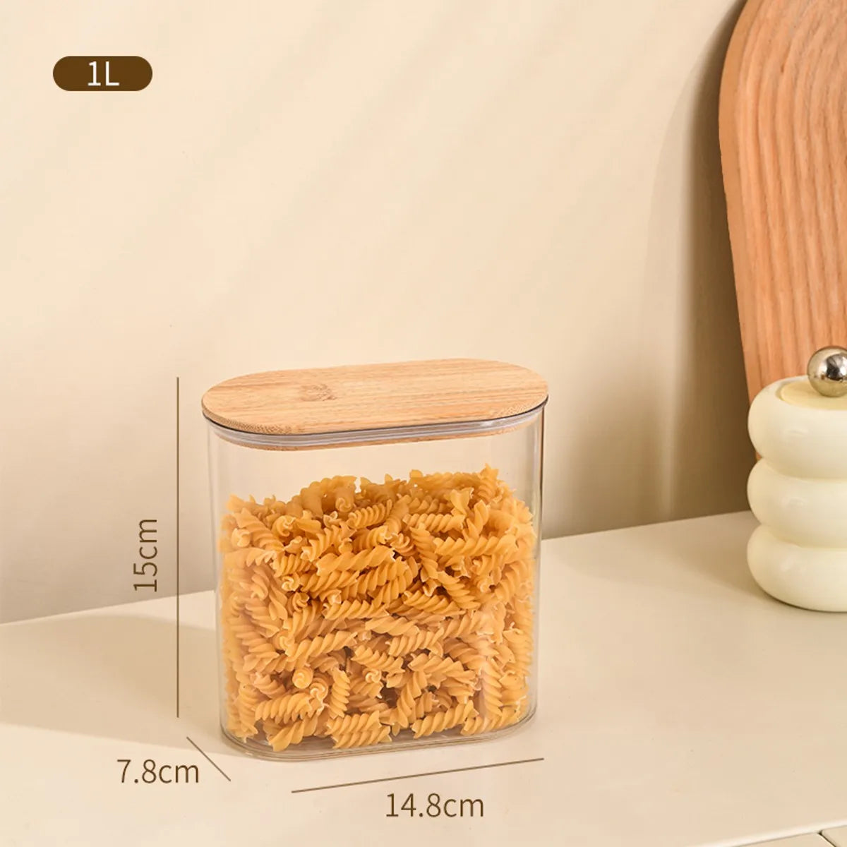Storage Containers with Lids,Clear Food Jars Fits for Pantry,Coffee Bar,Airtight Canisters for Organizer Pasta,Sugar,Coffee Bean