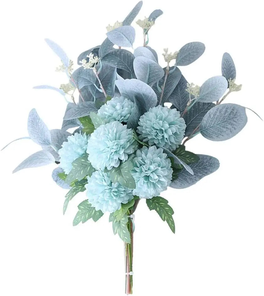 Artificial Flowers Bouquet Hydrangea Fake Flowers Chrysanthemum Silk Flowers Artificial for Decoration Flower Centerpieces