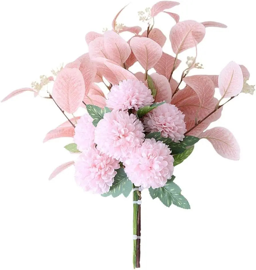 Artificial Flowers Bouquet Hydrangea Fake Flowers Chrysanthemum Silk Flowers Artificial for Decoration Flower Centerpieces