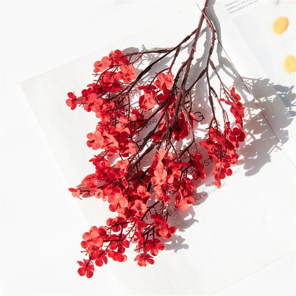 Artificial Plants Beautiful Blue BabysBreath Christmas Decor Fake Plastic Flowers for Home Wedding Bridal Festival Party Vase
