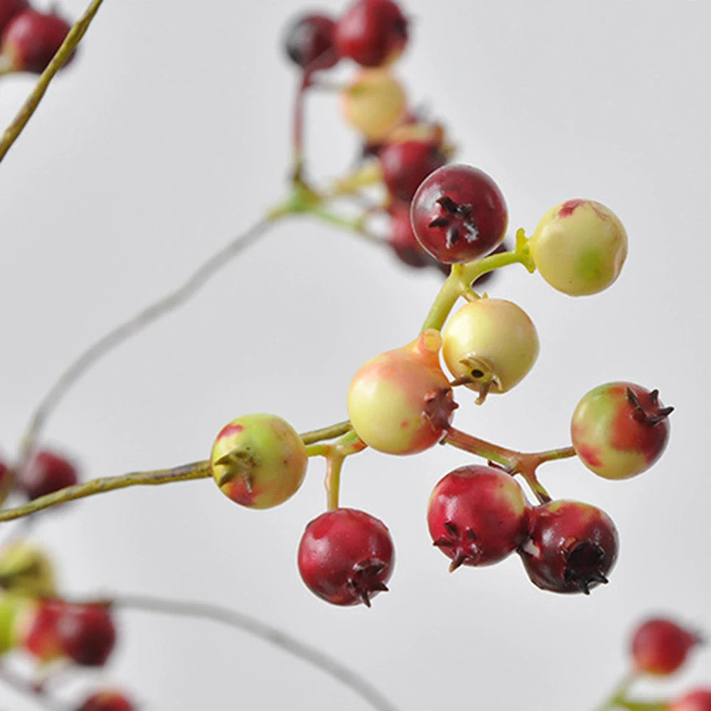 1 Branch Simulate Tree Fruit Flower Plant Branch Arrangement DIY Home Decoration