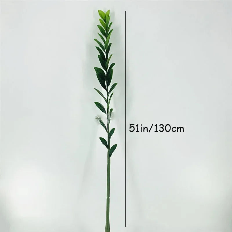 51in Fake Plant Large Artificial Ficus Plants Branches Plastic Fake Leafs Green Banyan Tree For Home Bedroom Garden Shop Decor