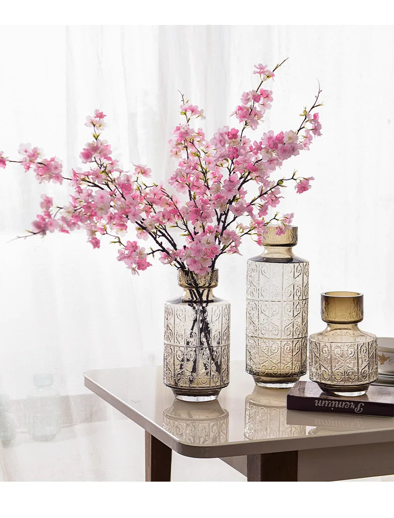 4 Fork Artificial Cherry Blossom Branches Fake Flowers  Plastic Flowers Wedding  Arches Leading Simulation Flowers