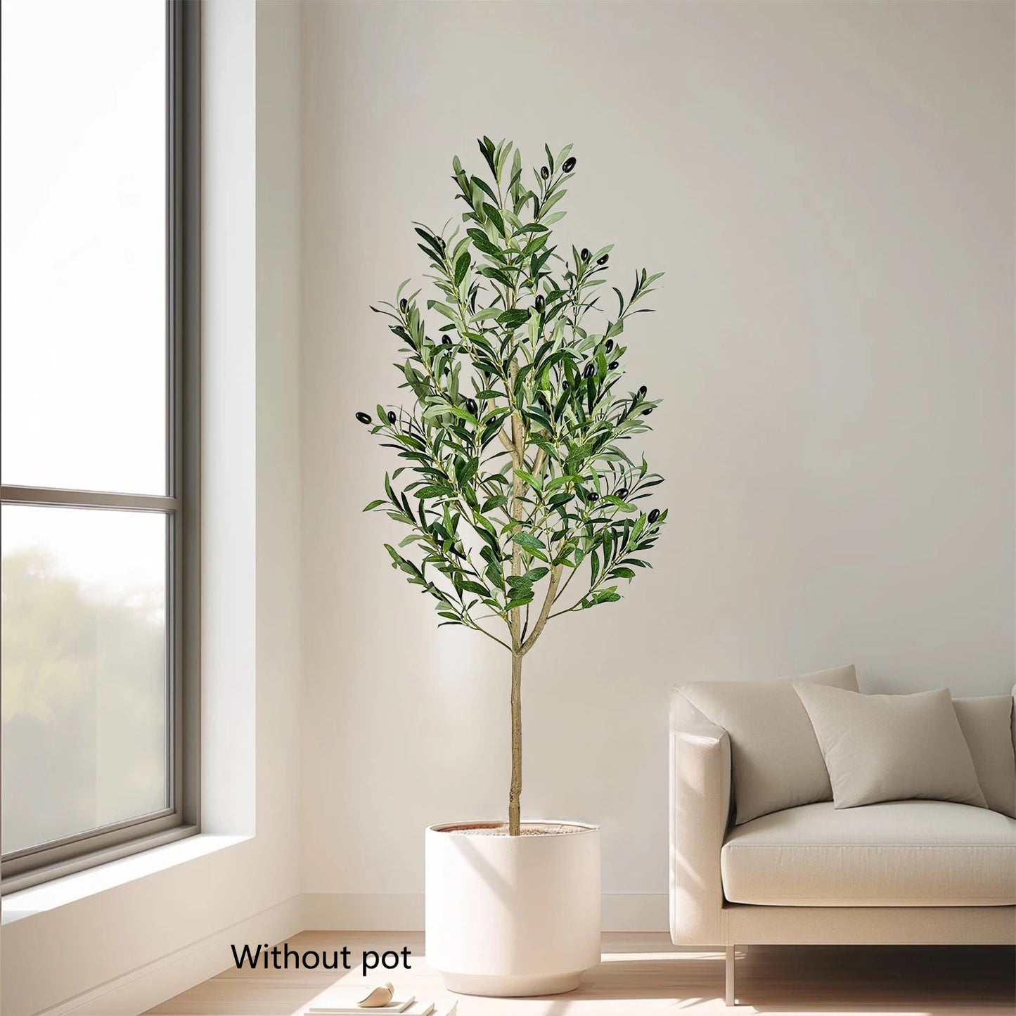 65-200CM Large Artificial Olive Plant tree Branches Fake plant Plastic Ornamental outdoor faux Plant for Home garden Room Decor
