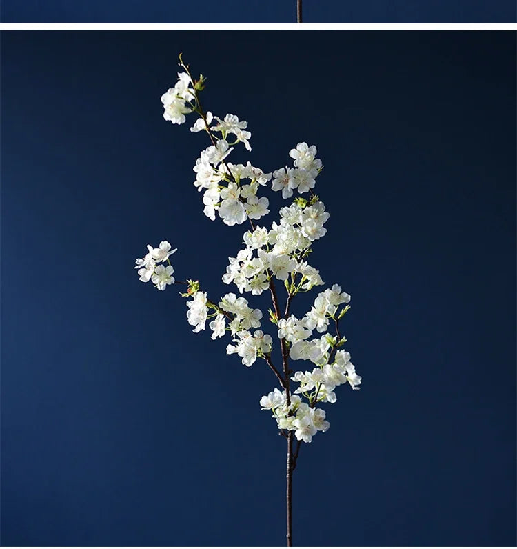Artificial Cherry Blossom Branches, Silk, Pink, White, Fake Plant, Living Room, Home, Wedding Arch, DIY Decorative Floral, 109cm